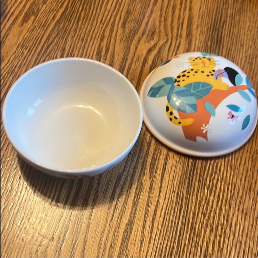 Mikasa Jungle Friends bowl with lid, trinket container